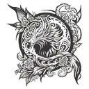 wild fire druid dnd tattoo design idea