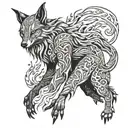 wild fire druid dnd tattoo design idea