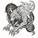 wild fire druid dnd tattoo design idea