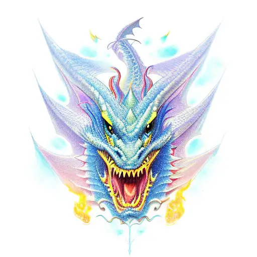 Dragon 3 head tattoo design idea