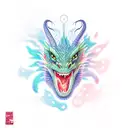 Dragon 3 head tattoo design idea