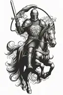 medieval knight tattoo design idea
