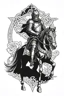 medieval knight tattoo design idea