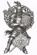 medieval knight tattoo design idea
