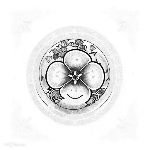 forget me nots held by pikachu tattoo design idea