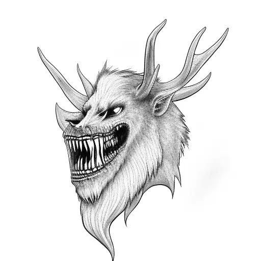 Wendigo tattoo design idea