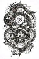 astrological sign capricorn, pisces, cancer and virgo tattoo design idea