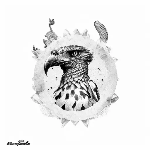 guerrero aguila México  tattoo design idea