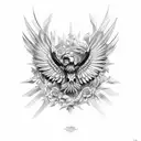 guerrero aguila  tattoo design idea