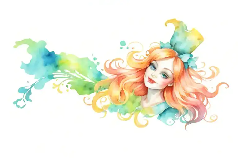 alice in wonderland tattoo design idea