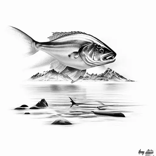 fishing job in Alaska  tattoo design idea