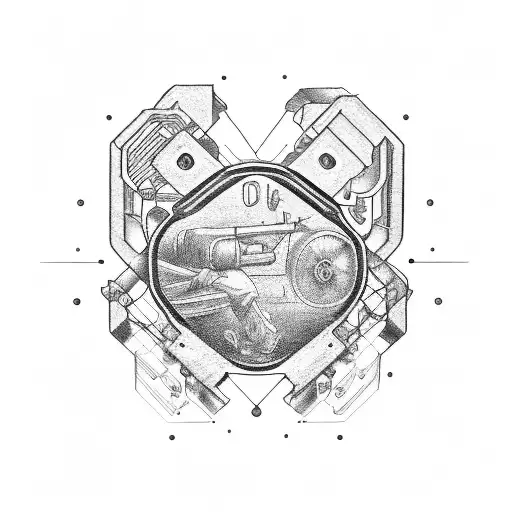mechanic, woodworking,family,jeep,steampunk tattoo design idea
