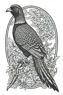 Hunting A Pheasant tattoo design idea