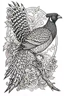 Hunting A Pheasant tattoo design idea