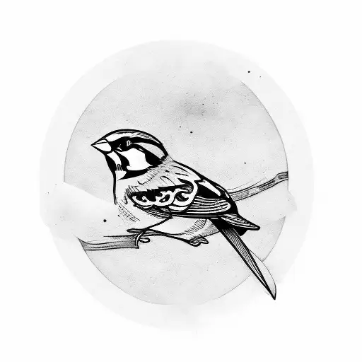 Sparrow tattoo design idea