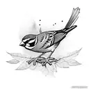 Sparrow tattoo design idea