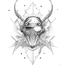 IT techonology and adventure motorcycle tattoo design idea