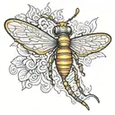 firefly glowing in its tattoo design idea