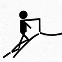 stick figure climbing a set of lines that are meant to be stairs tattoo design idea