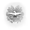 turkey vulture on a branch tattoo design idea