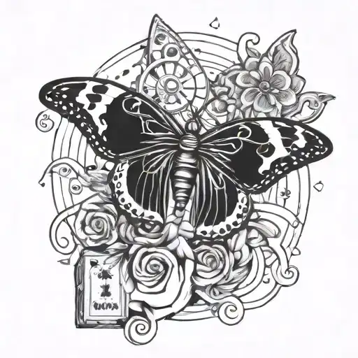 on the arm chaos theory butterfly on the hand gambling, tornado tattoo design idea