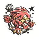 knuckles the echidna tattoo design idea