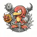 knuckles the echidna tattoo design idea