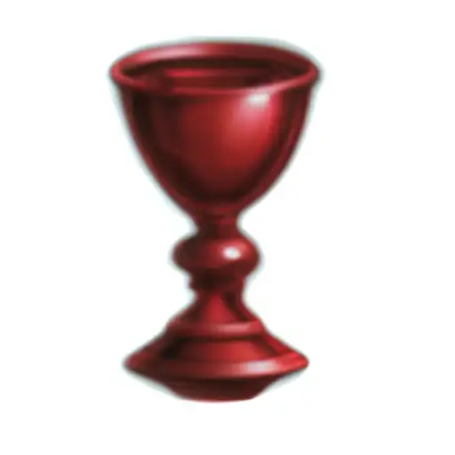 a red goblet with thistle badge etched on tattoo design idea
