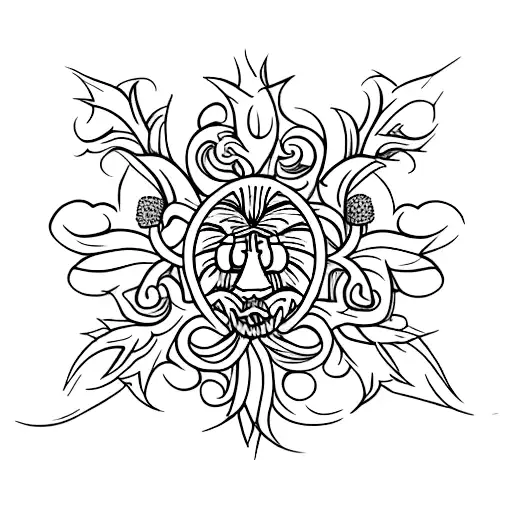 Thistle emblem tattoo design idea