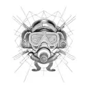 diving  tattoo design idea