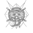 diving  tattoo design idea