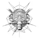 diving  tattoo design idea