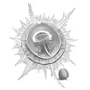 Thistle etched on a chalice  tattoo design idea