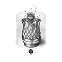 Thistle etched on a chalice  tattoo design idea