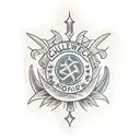 Chalice with Thistle badge tattoo design idea