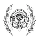 Scottish thistle emblem  tattoo design idea