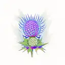 Chalice with engraved thistle tattoo design idea