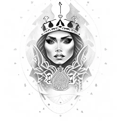Latina Queen Of Spades tattoo design idea