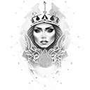 Latina Queen Of Spades tattoo design idea