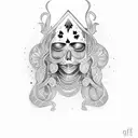 Latina Queen Of Spades tattoo design idea