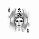 Latina Queen Of Spades tattoo design idea