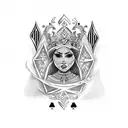 Latina Queen Of Spades tattoo design idea