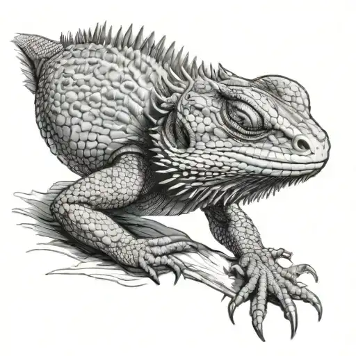 bearded dragon tattoo design idea