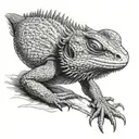 bearded dragon tattoo design idea