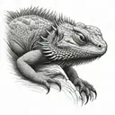 bearded dragon tattoo design idea