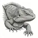 bearded dragon tattoo design idea