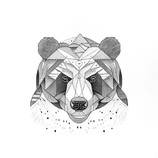 Bear in the Blue Ridge Mountains tattoo design idea