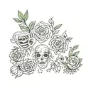 girly flash sheet tattoo design idea