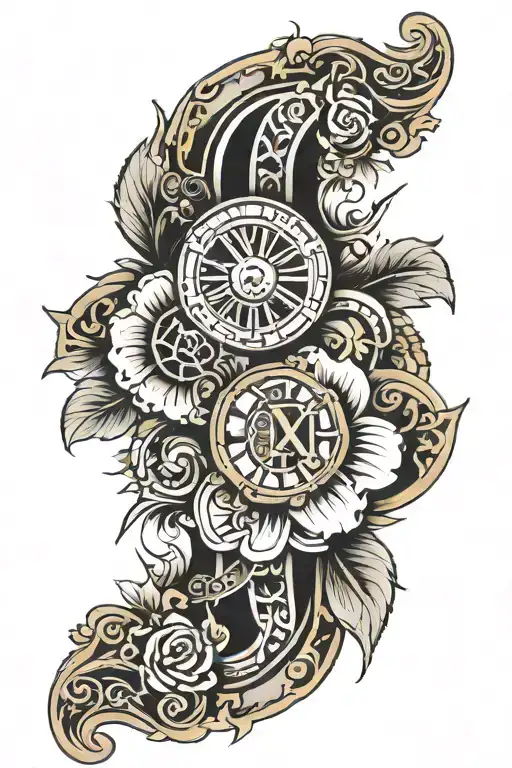 June 17, 2006 in roman numerals VIII・VII・MMXIII tattoo design idea