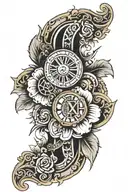 June 17, 2006 in roman numerals VIII・VII・MMXIII tattoo design idea